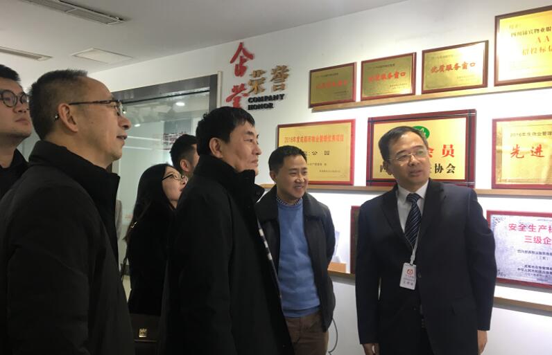 集团辅导沈钧率队赴锦宾物业公司调研领导